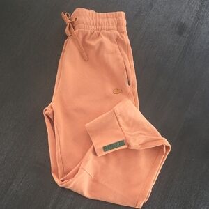 Pre-Loved Lacoste Women's Apricot Cotton Sweatpants Size 34 (XS/S)